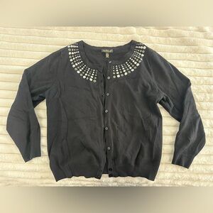 Women’s XL cardigan sweater by Top knits with reflective beads